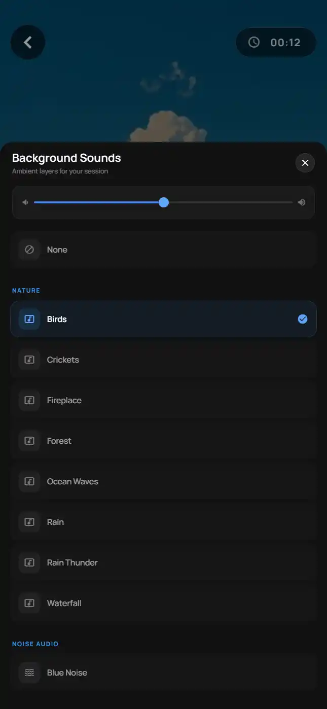 Calma Background Sounds customization